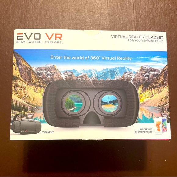 Evo Vr Virtual Reality Headset for All Smartphones IOS & Android Color Black New - Picture 2 of 7
